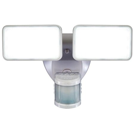 Heath-Zenith Dualbrite Series Motion Activated Security Light, 120 V, LED Lamp, 2500 Lumens HZ-5869-WH